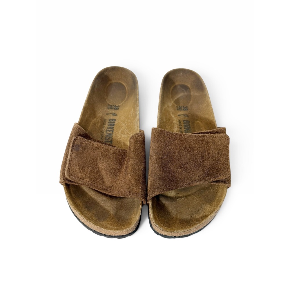Birkenstock Sylt 2.0 Womens Brown Suede Slide Sandals Size 38 L 7 Narrow